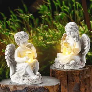 2 Pk Outdoor Angel Statues